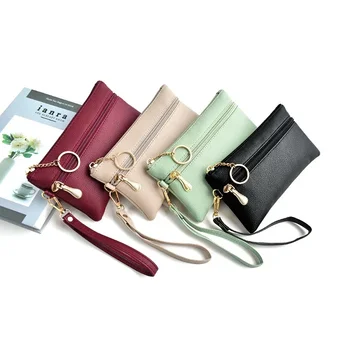Simple Ladies Fashion Handbag Casual Portable Small Square Bag All Match Mobile Purse Zipper Small Bag Portable