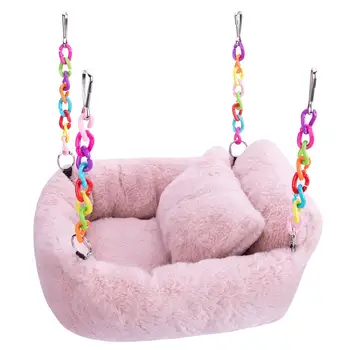 Soft Pet Hanging Nest Гъвкаво разглобяване Преносимо широко приложение Плодов модел Многоцветна верига Pet Bed Quilt