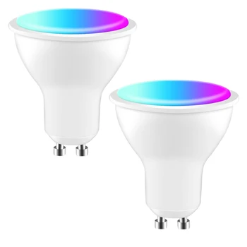 Tuya Wifi Smart GU10 крушка прожектор RGB + CCT 100-240V 4W димиране LED крушка гласов контрол чрез Alexa Google Home Алис 5