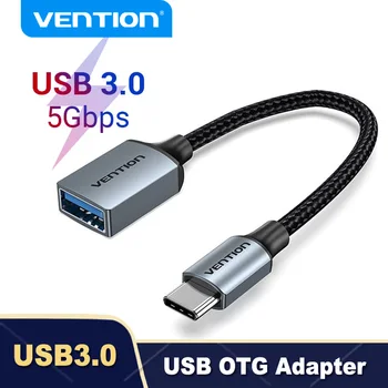 Vention USB C към USB адаптер OTG кабел мъжки към женски USB 3.0 2.0 за MacBook Pro Xiaomi Mi 9 тип-C адаптер