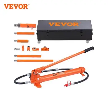 VEVOR 20 Ton Porta Power Kit Преносим хидравличен крик Инструмент за ремонт на автомобилни тежки съоръжения Механик