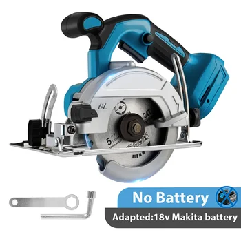  безчетков 5 инча 125 мм мини електрически циркуляр акумулаторен 0-45 ° регулируем дървообработващ градински инструмент за Makita 18V батерия