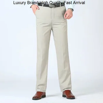 Бизнес Лятно облекло Ежедневни костюми Панталони Прави панталони Висока талия Jogger Мъж джогинг панталон за мъже