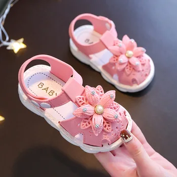 босоножки Детски летни сандали Бебешки обувки Мека подметка Бебешки обувки за ходене Момиче принцеса малко момиче обувки Детски обувки صنادل