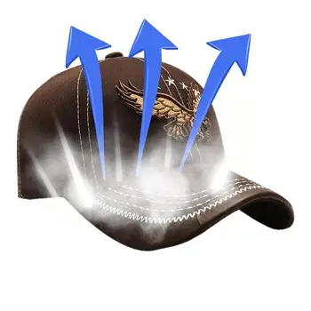 Бродерия Мъжки орел шапка лято открит голф шапка жена спортни дишаща памук слънчеви шапки регулируеми спортни шапки татко шапки