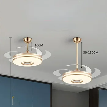 Вентилаторна лампа Осветление на вентилатора на тавана Всекидневна Спалня Трапезария Електрически вентилатор Енергоспестяващи интегрирани таванни вентилатори 2