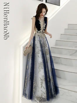 Вечерна рокля Елегантна дълга абитуриентска рокля Кинсеанера рокли Апликации Луксозна рокля Елегантна очарователна 2023 Нови рокли 4