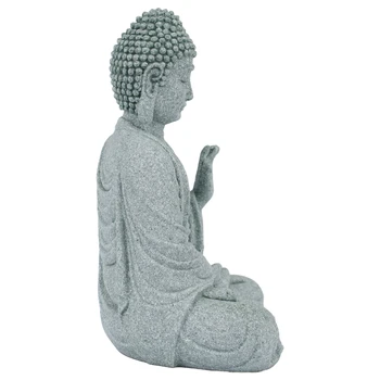  Висококачествен вътрешен открит седене Буда смола градински орнамент 4x8x12cm Буда орнамент статуя декор камък Дзен ефект