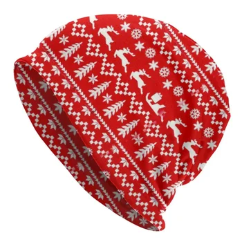 Грозен пуловер с еленски капак Homme улица плетене шапка за мъже жени топла зима пиксел изкуство шапки