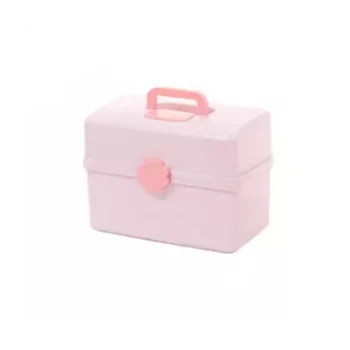 Гумена лента за съхранение Розова детска кутия за съхранение на аксесоари за коса Многослойна кутия за съхранение на аксесоари за коса (екстра)