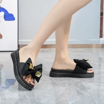 Дамски обувки 2023 Висококачествена пеперуда Дамски чехли Летни Нови дамски чехли Плажни обувки Чехли против хлъзгане 1