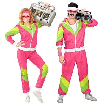 Двойки хипи костюми за жени мъжки карнавал Хелоуин реколта 70-те 80-те рок дискотека косплей костюми парти фантазия обличане 2