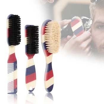 Двустранен професионален бръснар врата четка гребен бръснене брада салон дърворезба Duster четка за почистване коса рязане гребен