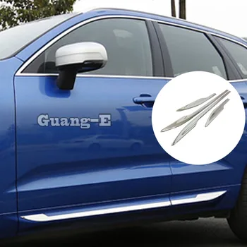 Детектор за покритие на автомобилни стайлинги ABS хромирана странична врата Body Trim Stick Strip Molding Frame 4pcs За Volvo XC60 2018 2019 2020 2021 