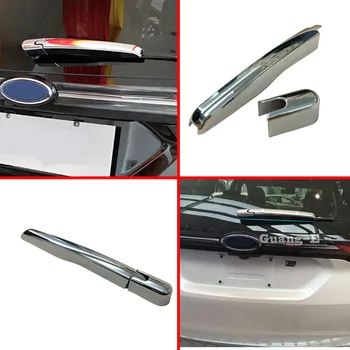 Детектор за стайлинг на автомобили ABS Хром Задна задна дъждовна стъклена дюза за чистачки Капак на рамката Подстригване на задния прозорец за Ford Edge 2015 2016 2017 2018