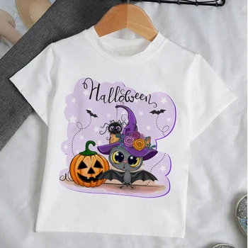 Детско облекло Персонализирана тениска за Хелоуин Топ парти облекло Хелоуин парти момичета Момчешки дрехи Момичета от 2 до 7 години 0