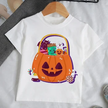 Детско облекло Персонализирана тениска за Хелоуин Топ парти облекло Хелоуин парти момичета Момчешки дрехи Момичета от 2 до 7 години 1