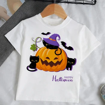 Детско облекло Персонализирана тениска за Хелоуин Топ парти облекло Хелоуин парти момичета Момчешки дрехи Момичета от 2 до 7 години 3