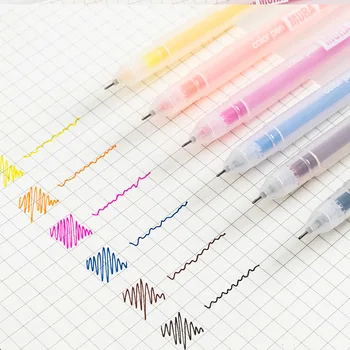 желе цвят мастило гел писалка комплект прост дизайн 0,5 мм дневник писане маркер ключ графити училищни пособия сладък канцеларски материали
