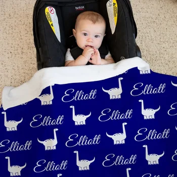 Име по избор Фланелено одеяло за деца Родители Подарък за годишнина за рожден ден на бебето 100x130cm Меко всесезонно персонализирано одеяло