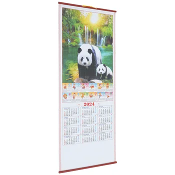 Календар Месечен стенен висящ календар Китайски стил висящ календар Годината на драконовата висяща календарна декорация 3
