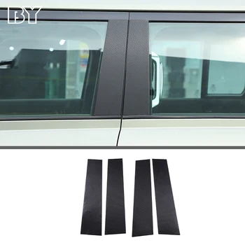 Кола Централна средна колона PC прозорец Trims декорация стикери за Land Rover Defender 110 2020-2024 B C стълб лента аксесоари
