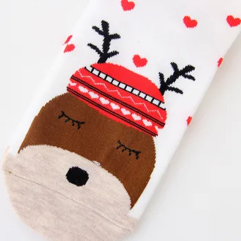 Коледа жени корал руно чорапи печат дебели против хлъзгане етаж килим чорапи 4