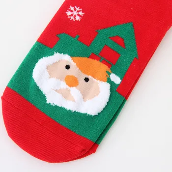Коледа жени корал руно чорапи печат дебели против хлъзгане етаж килим чорапи 5