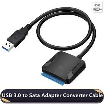конвертор SATA адаптер външен твърд диск конвертор USB към SATA адаптер кабел USB 3.0 към SATA кабел твърд диск адаптер кабел