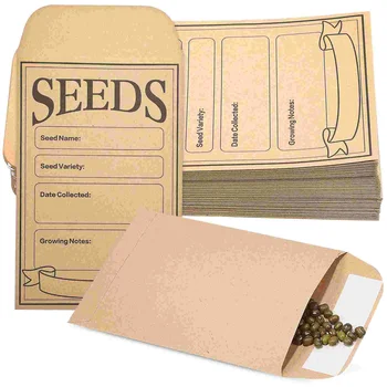 Крафт хартия семена защитен плик хартия за съхранение чанти самозалепващи пакет чай храна семена монети чанти за съхранение 0