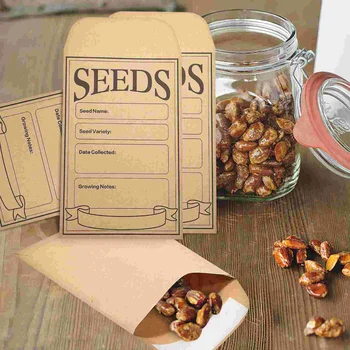 Крафт хартия семена защитен плик хартия за съхранение чанти самозалепващи пакет чай храна семена монети чанти за съхранение 2