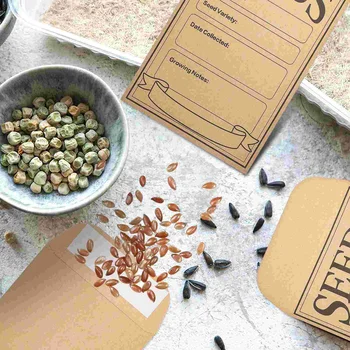 Крафт хартия семена защитен плик хартия за съхранение чанти самозалепващи пакет чай храна семена монети чанти за съхранение 3