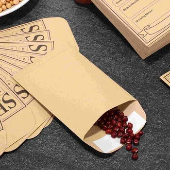 Крафт хартия семена защитен плик хартия за съхранение чанти самозалепващи пакет чай храна семена монети чанти за съхранение 4