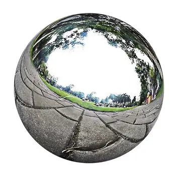 Неръждаема гледаща топка безшевна огледална сфера куха топка външна градина 76mm