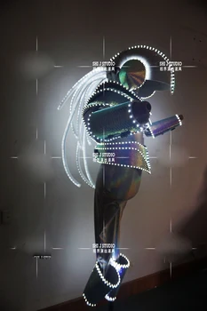 Персонализиран бар гого танц дрехи нощен клуб ds бъдеща броня технология LED светлина изпълнение дрехи мускул мъжки костюм