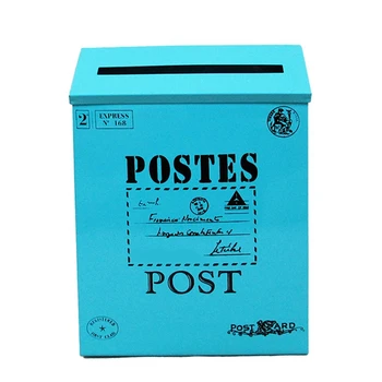Пощенска кутия реколта стена монтиране пощенска кутия пост пощенска кутия за извън антични метални пощенска кутия ръжда устойчиви поща притежателя