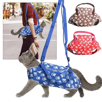  Преносима чанта за домашни любимци с регулируема каишка, чанта за пътуване на котка, дишащи малки чанти за прашки за кучета, чанта за пътуване на домашни любимци, чанта за рамо
