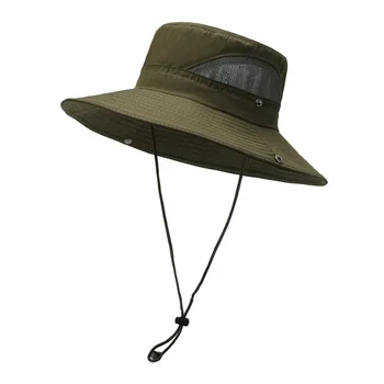 Сега плътен цвят слънчеви шапки за мъже открит риболов капачка широка периферия анти-UV плажни шапки жени кофа шапка лято туризъм къмпинг кост 1