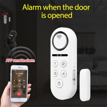 Сензор за врата Магнитна парола за врата Разоръжете Tuya Remote Sound And Light Smart Home Wifi Door Window Sensor
