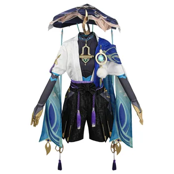 Скитник Косплей костюм пълен комплект с шапки Scaramouche косплей костюм баладист косплей кимоно Хелоуин 1