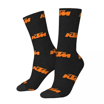 Смешни мъжки чорапи Състезателните ретро готови състезания Enduro Cross Motocross Street Style Новост Екипаж чорап подарък модел отпечатани