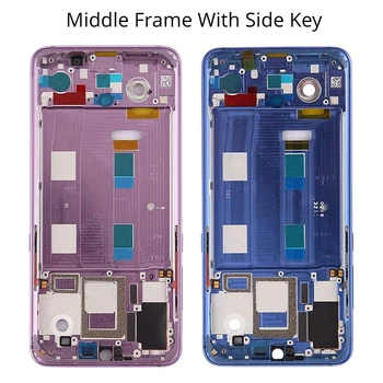 Средна рамка Bezel корпус покритие средата плоча шаси панел случай резервни части за Xiaomi Mi 9 Mi9 черен / лилаво / син