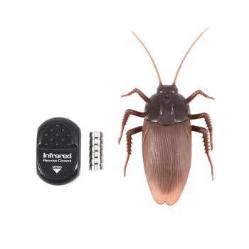 Топ инфрачервено дистанционно управление Mock фалшиви мравки / хлебарки / паяци RC играчка за деца, тъмно кафяво