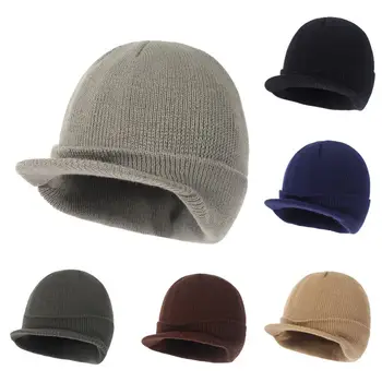 Топло шапка Уютни плетени шапки за мъже Жени Меки топли стилни шапки за есенни зимни сезони Термална шапка за студено време