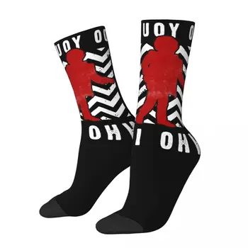 Туин Пийкс Текстът на ръката Затруднено лого Тема Дизайн Чорапи Аксесоари за мъже Дамски дишащ чорап