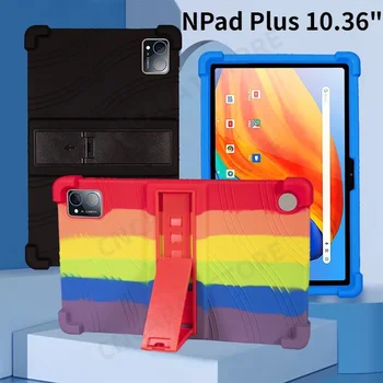 Удароустойчив силиконов капак с стойка за N-one NPad Plus Case 10.36