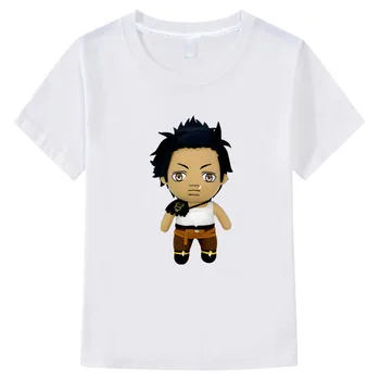 Черна детелина Harajuku аниме тениски случайни сладък манга / комикс тениска 100% памук карикатура тениска къс ръкав момчета / момиче T риза
